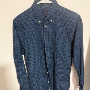 Dockers Blue and Green Checkered Button Down Shirt